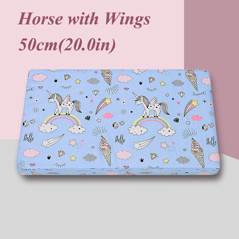 Parachoques de cuna Babyinner, valla para la cama del bebé, rieles de cuna de algodón elevables, barandilla para cama suave anticaída, Corralitos seguros para niños de 0,5 M, 1 Uds.: Horse with wings