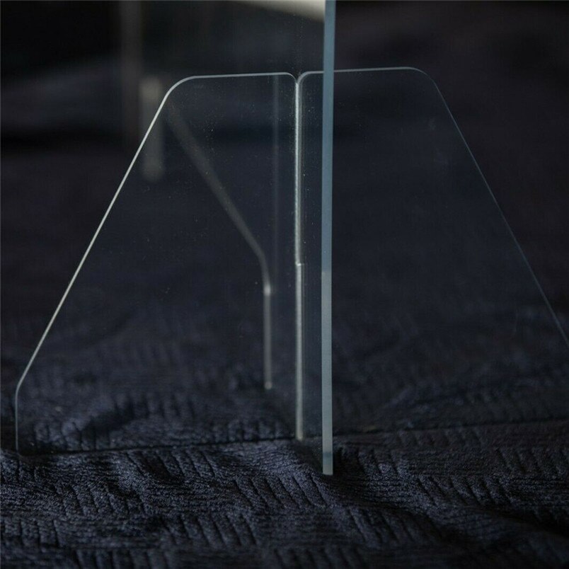 30x50cm Acrylic Clear Counter Perfection Reception Side Counter Sprayed UV Cut Transparent Desk Divider