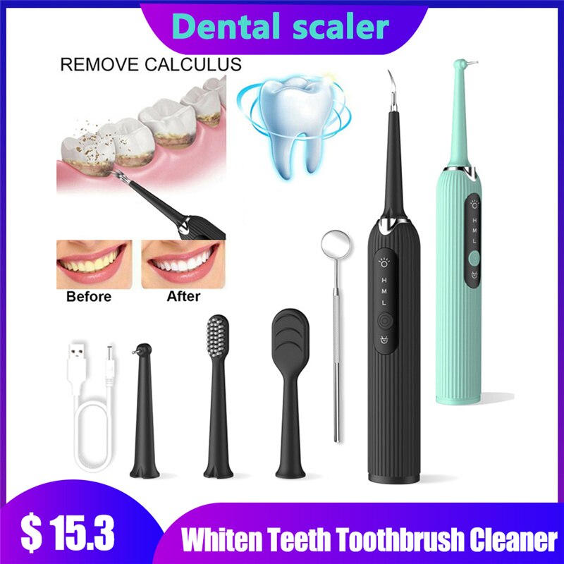 Elektrische Dental Scaler Ultra Sonic Trillingen Tand Calculus Remover Sonic Hoge Frequentie Vlekken Tanden Witter Tandenborstel Cleaner
