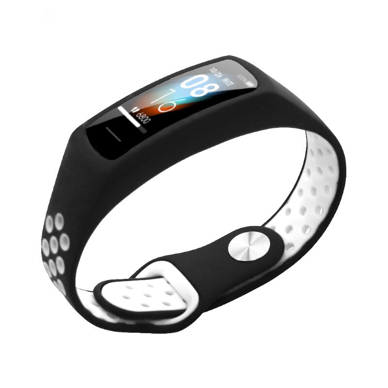 Correa de silicona para xiaomi mi smart band 4c 4 C, pulsera reemplazable para Xiaomi Redmi Band corea, accesorio de correa deportiva: Black white
