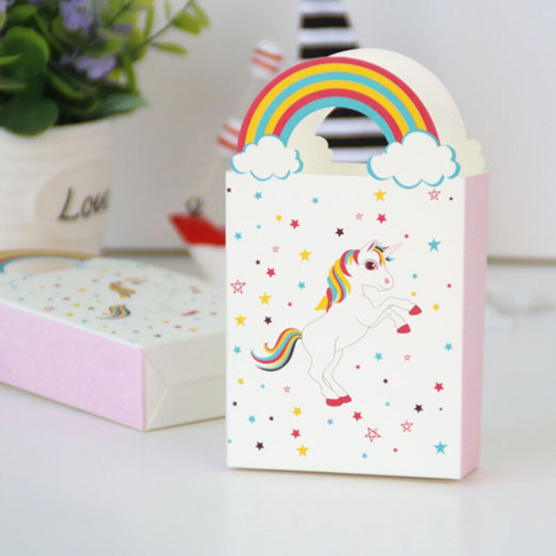 5pcs Office Organizer Unicorn Paper Box Multi-function Stationery Container Paper Bag Office School Supplies