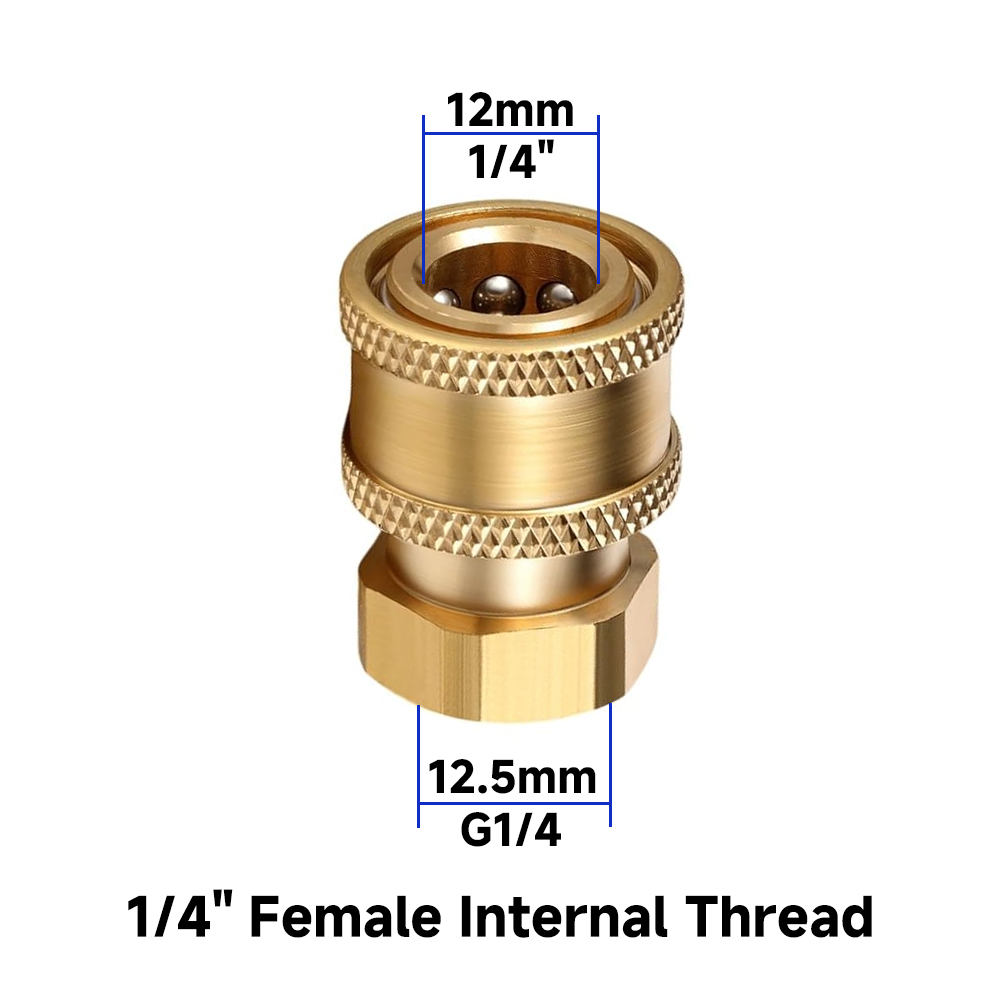 1/4 Inch Pressure Washer Couplers Quick Connect Male Female Connector Fittings Adapters Garden Urban Tool Irrigation Washing: Light Grey