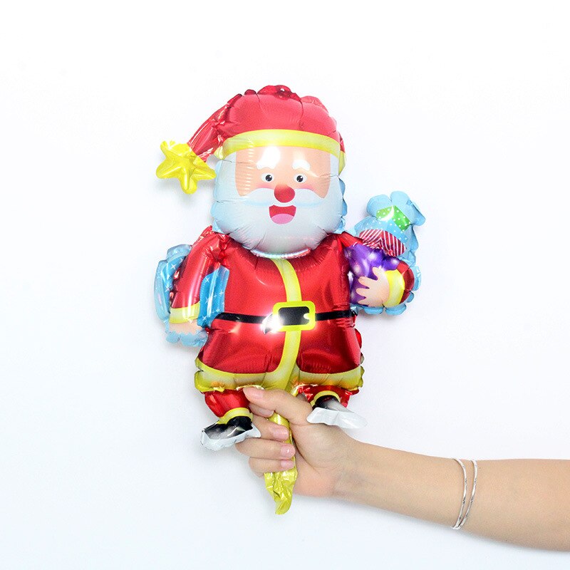 6Pcs/Set Cartoon Cute Christmas Theme Aluminium Foil Balloon Toys Santa Claus Elk Socks Penguin Bear Party Decoration Toys