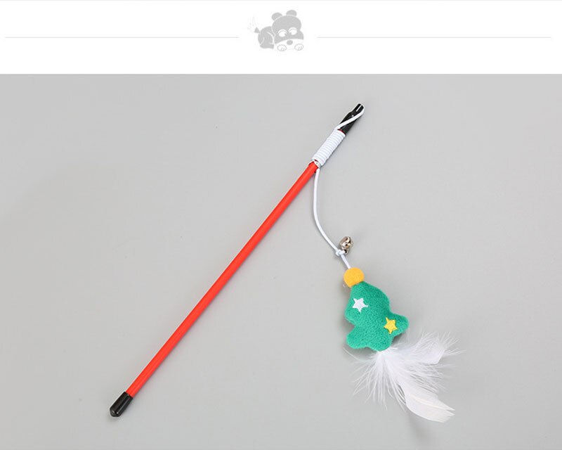 Cat Toys Cat Stick Santa Cat Toy Funny Cat Stick Cats Interactive Toys Christmas Cat Rod Pet Cat Toy Cute Cat Teaser Stick