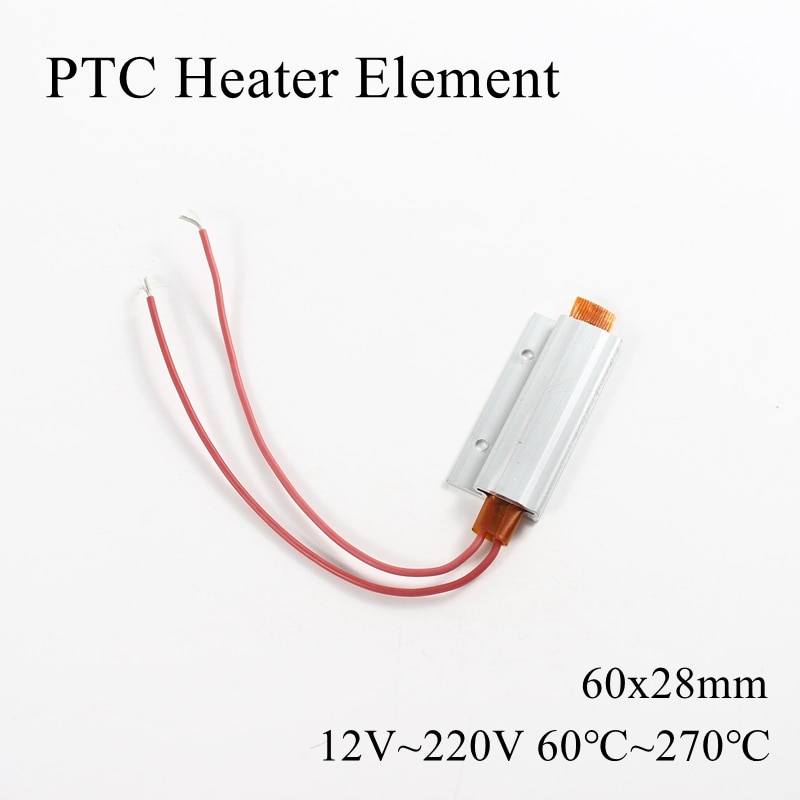 60x28mm 12V 24V 36V 48V 110V 220V PTC Heizung Element Konstante thermostat Thermistor Luft Heizung Sensor Aluminium Shell 60*28mm