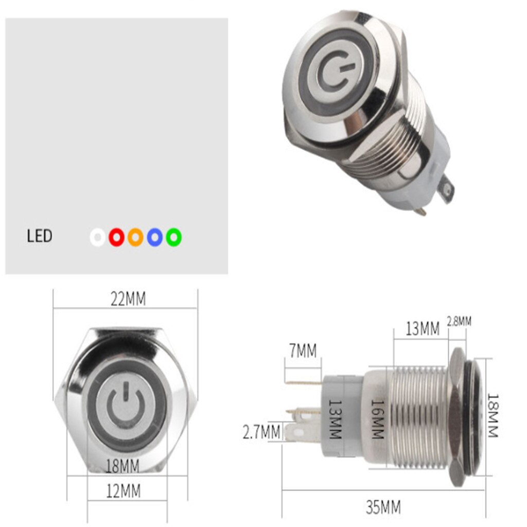 Auto Suv Motor Startknop Ontsteking Starter Groene Led Light Push Button
