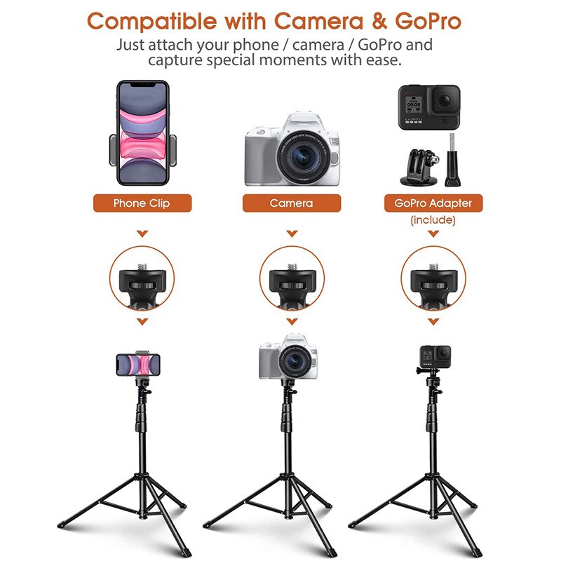 Portable Phone Tripod Compact Video Camera Aluminum Travel Mobile Phone Stand Holder Tripode For Phone Travel Patry