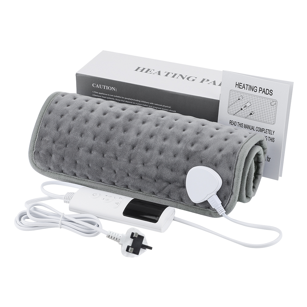 Electric Heating Pad Warm Winter Physiotherapy Blanket Shoulder Neck Back Spine Leg Pain Relief Compress Pad Cushion: Dark Grey