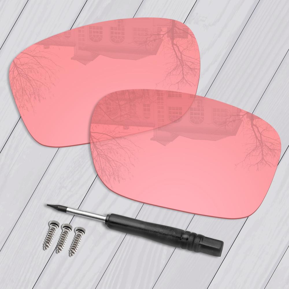 E.O.S Gepolariseerde Verbeterde Vervanging Lenzen & Black Schroevendraaier & Schroeven voor Oakley Twoface OO9189 Zonnebril-Meerdere Keuze: HD Pink