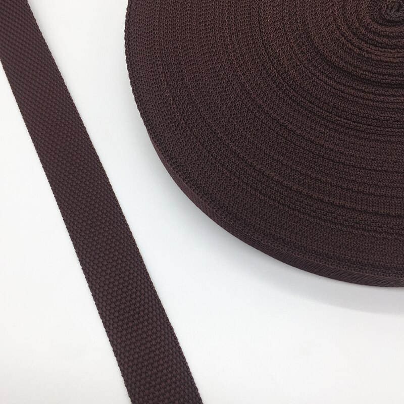 Sangle en Nylon pour sac à dos, 5 Yards, 1 pouce (25mm), accessoires de couture, ceinture: Brown