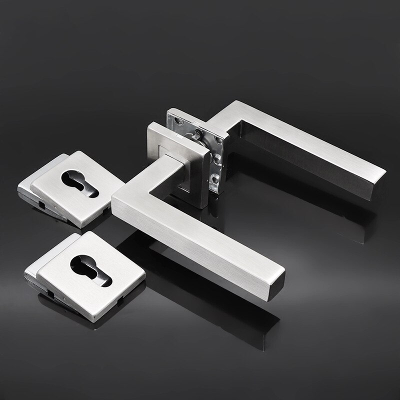 stainless steel 304 lever door handle,interior door lever handles,square tube entry lever handle