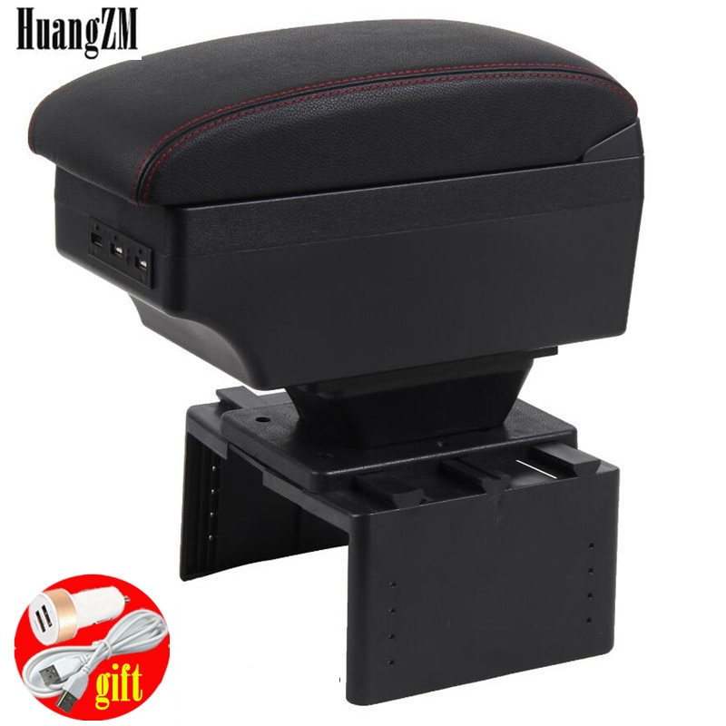 Voor Hyundai I20/Hb20/I10 Armsteun Doos Pu Lederen Centrale Winkel Inhoud Doos Bekerhouder Interieur Auto-styling Accessoires