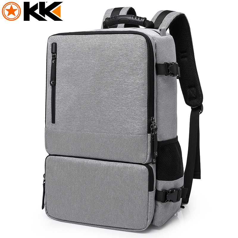 KAKA – sac à dos fonctionnel pour ordinateur portable 15.6 pouces pour hommes, grande capacité, bagages à bandoulière gris, sac à dos de loisirs: Gray