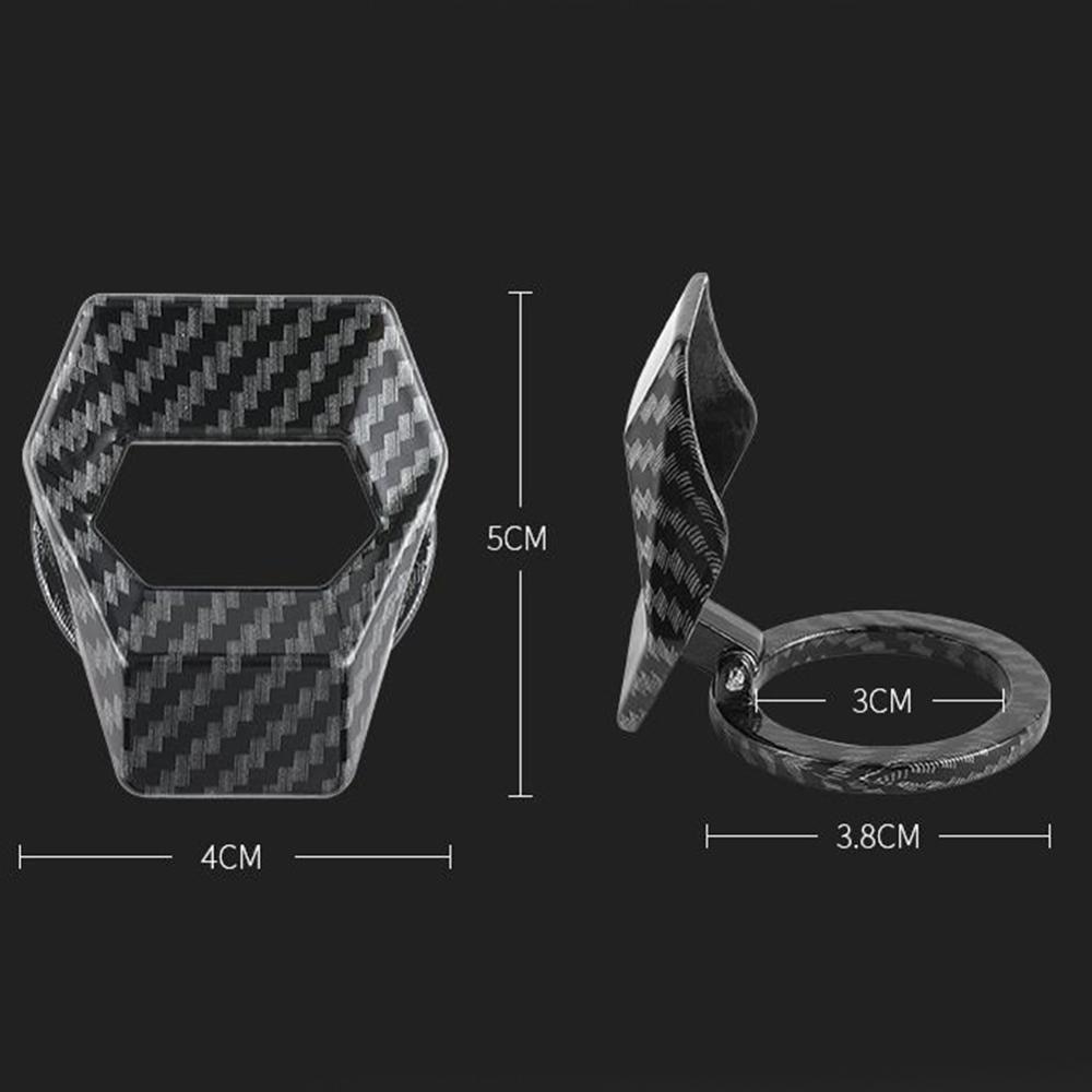 Universal Car Engine Start Stop Button Cover Ring Ignition Start Stop Button Carbon Fiber Accessory Push Button Switch Cover