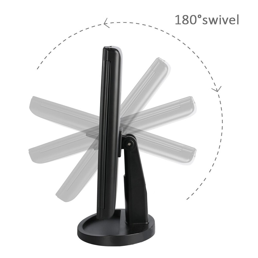 LED Makeup Vanity Mirror Tri-Fold 2X 3X Magnification Light Rotating Adjustable Touch Dimming Makeup Mirror