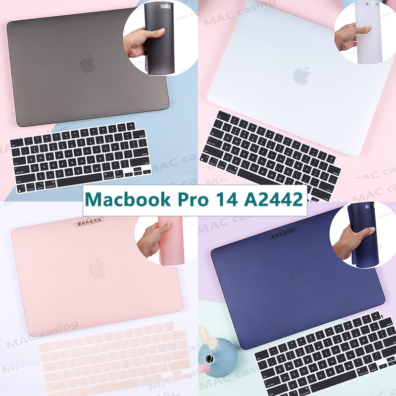 Soft TPU Silicone Case For MacBook Pro 14 inch M1 Pro/max A2442 Air Pro 13 A2337 A2338 M1 A2179&amp; keyboard cover
