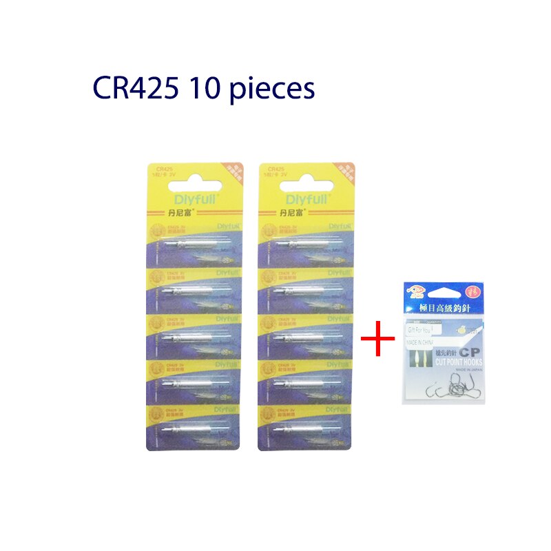 10pcs/lot CR311 CR316 CR322 CR425 CR435 DLY Battery Floats Lithium Pin Battery Luminous Electric 3 Votage Battery Accessories: CR425 DLY 10Pieces