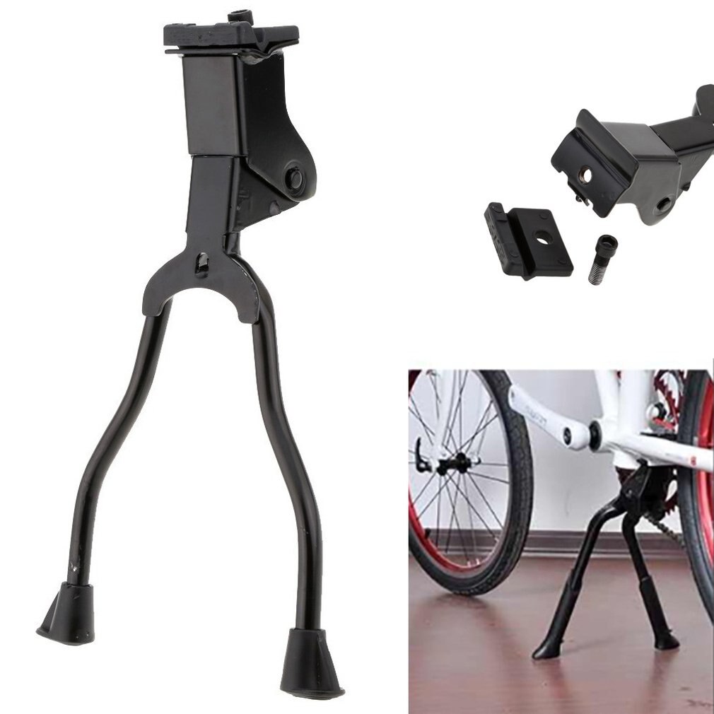 Double Leg Bike Kickstand Foldable Adjustable Center Mount Mount Bicycle Stand Above for Bicycle Road Bike