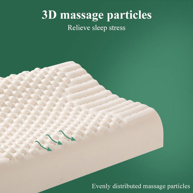 Oreiller orthopédique en pur latex naturel,literie de Thaïlande, soin correcteur pour le cou durant le sommeil, protection des vertèbres cervicales, santé du cou