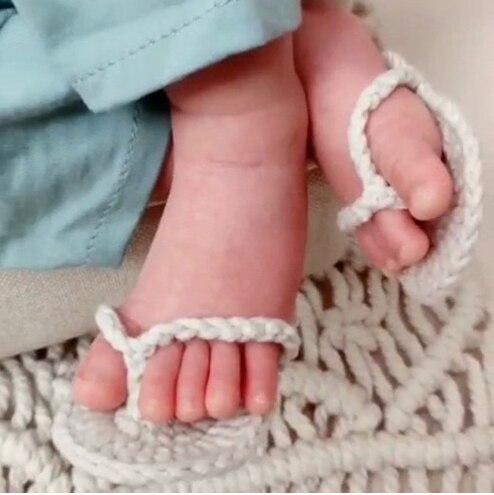 Pasgeboren Fotografie Props Hand haak Baby Slippers Baby Foto Props Schoenen Pasgeboren Fotografia Baby Fotografie Accessoires
