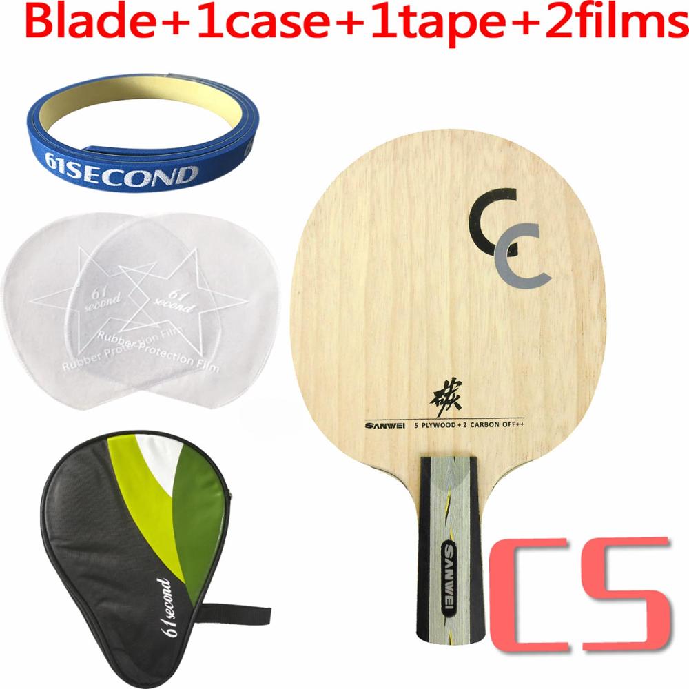 SANWEI CC Table tennis blade 5 wood+2 carbon OFF++ training without box ping pong racket bat paddle tenis de mesa: CS with H 1 case