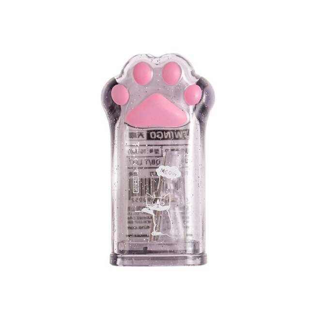 1PC Kreative Katze Pfote Tiere Manuelle Bleistift Spitzer transparent Tragbare Studenten Schreibwaren Für Schule Preis Rosa Grau