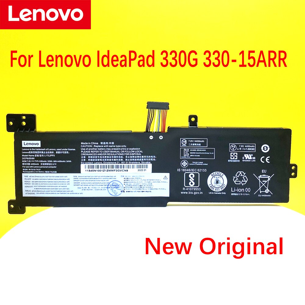 Original Lenovo IdeaPad 330G 330-15ARR 330-15ICN L17D2PF1 L17M2PF0 L17M2PF1 L17M2PF2 L17L2PF0 Batterie D&#39;ordinateur Portable
