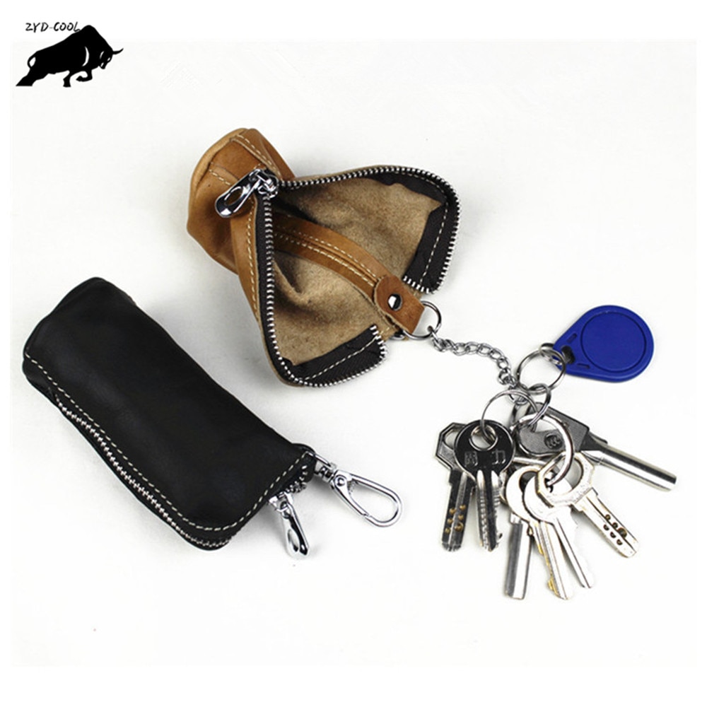 ZYD-COOL Lederen Autosleutel Portefeuilles Houder Keys Organizer Sleutelhanger Covers Key Case Bag Pouch Purse Super zachte Huishoudster