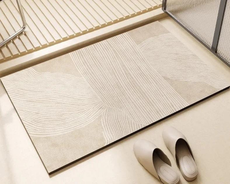 Alfombra de baño súper absorbente, estera de diatomita suave, alfombra de baño antideslizante de secado rápido, almohadilla de goma, alfombrilla fina para baño, accesorios de baño: 50x160cm / violet