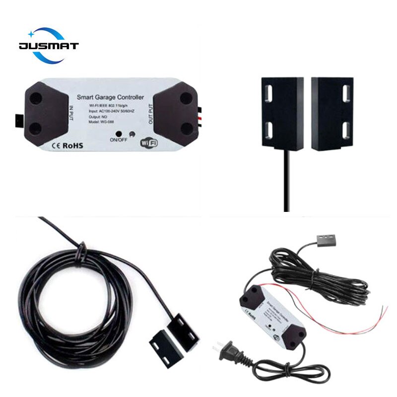 WIFI Garage Door Opener Remote Control Smart Home Gate Access System Alexa Google Voice Control Door Status Real Time Monitor