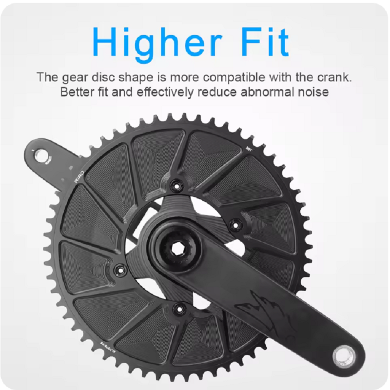 RIRO Fiets Kettingwiel 110BCD 46/48/50/52/54/56/58T Bike Crown Kettingblad Racefiets Enkel Tandwiel voor Shimano 105/FC-R7000