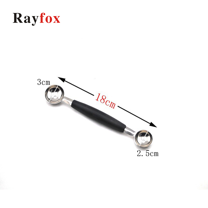 Utensilios de cocina multiusos de acero inoxidable de doble cabeza, cuchara para excavar sandía, bola para fruta, accesorios de cocina