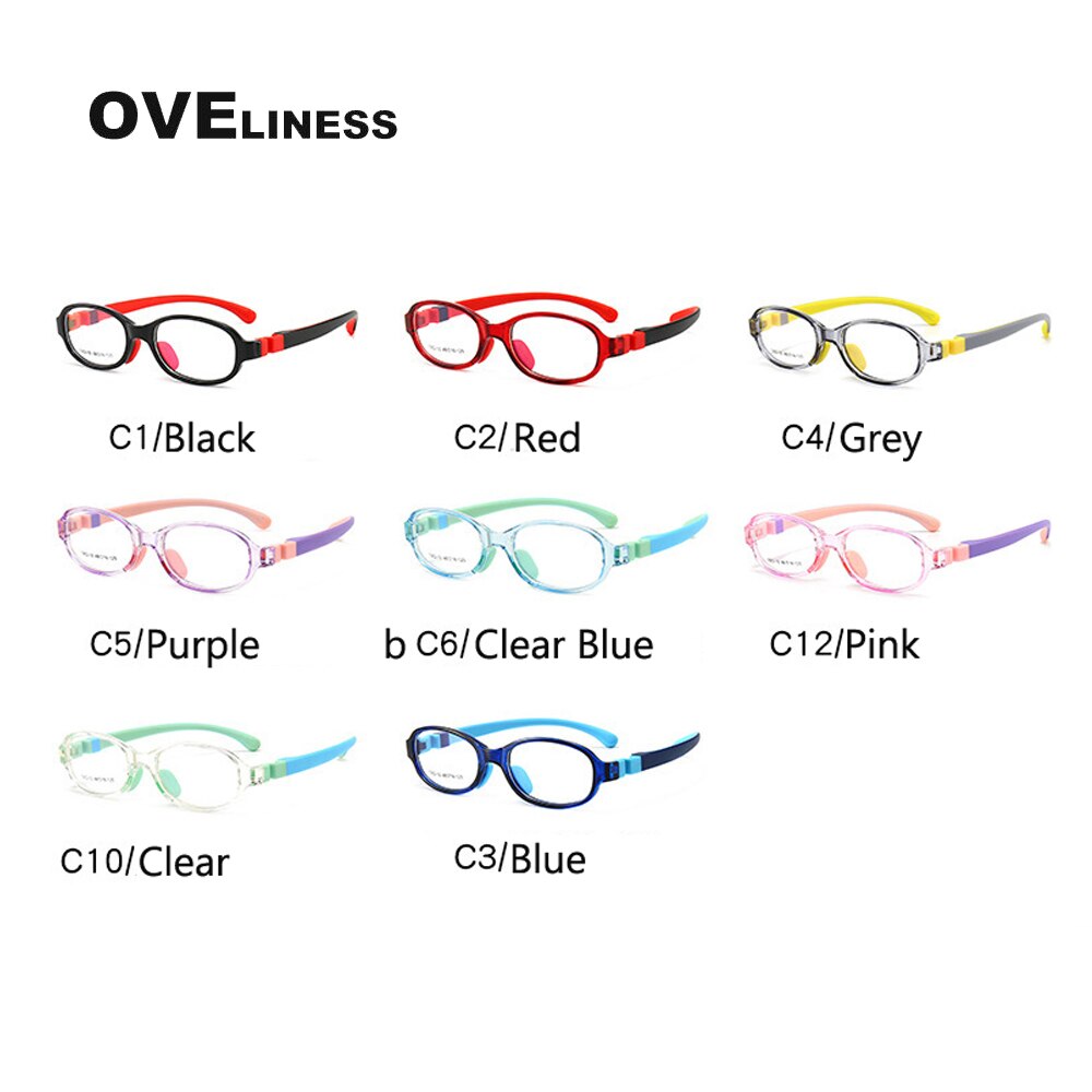 Gafas redondas para niños, lentes ópticas para miopía, montura para niño y niña, gafas graduadas flexibles de silicona para niños