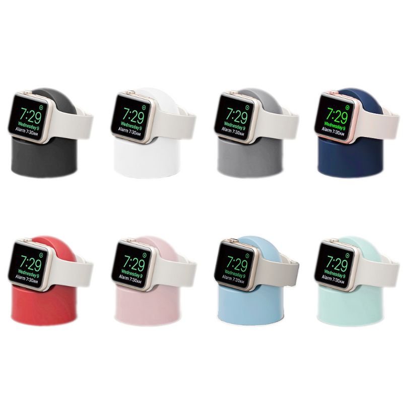Bedste silikone til apple watch ladestandere dock holder til apple watch serie 5/4/3/2/1 44mm/42mm/40mm/38mm ur tilbehør