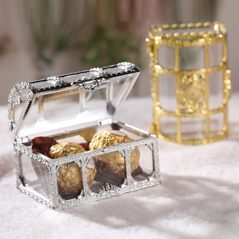 Cofre del Tesoro cajas de dulces de Chocolate funda decorativa elementos de recordatorio para fiestas de boda