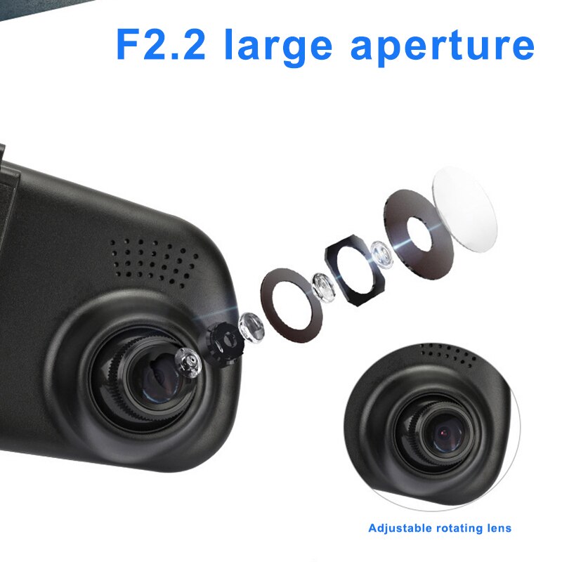 LCD DVR Video Dash Cam Recorder 1080P FHD Camera Front Rear Duals Lens Driving Recorder CSL88