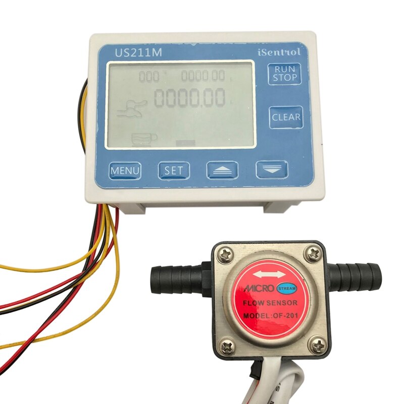 Flow Meter Fuel Gauge Flowmeter Counter Flow Indicator Sensor Gasoline Gear Flow Sensor with LCD Flow Meter