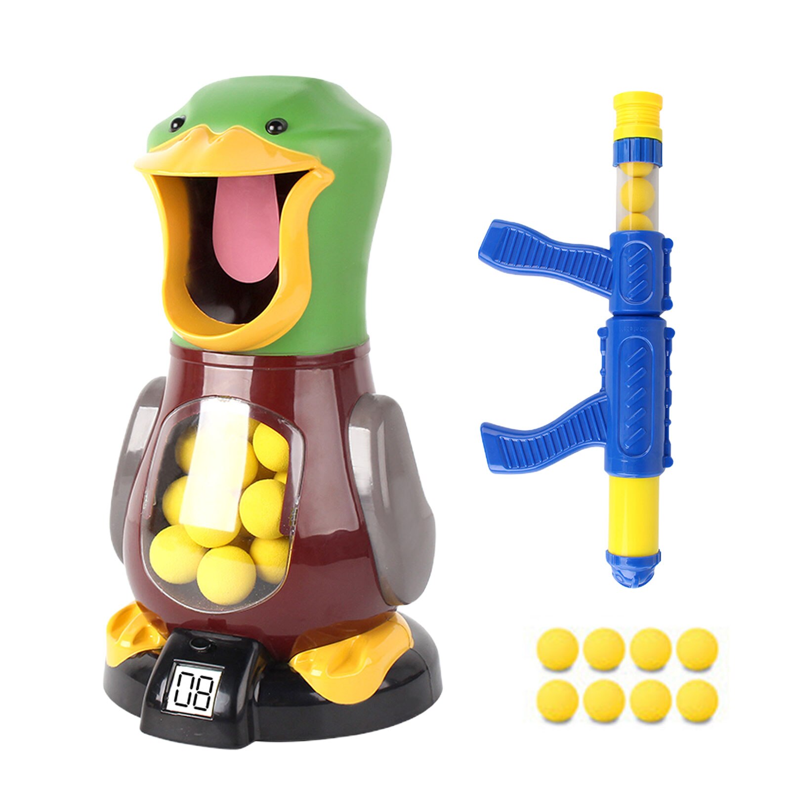 Pistolet zabawki zasilany powietrzem bezpieczeństwo miękki pocisk pistolety uderzyć głodny strzelanie kaczka elektroniczna gra cel kula zabawka dla dzieci odkryty kryty prezent: 02