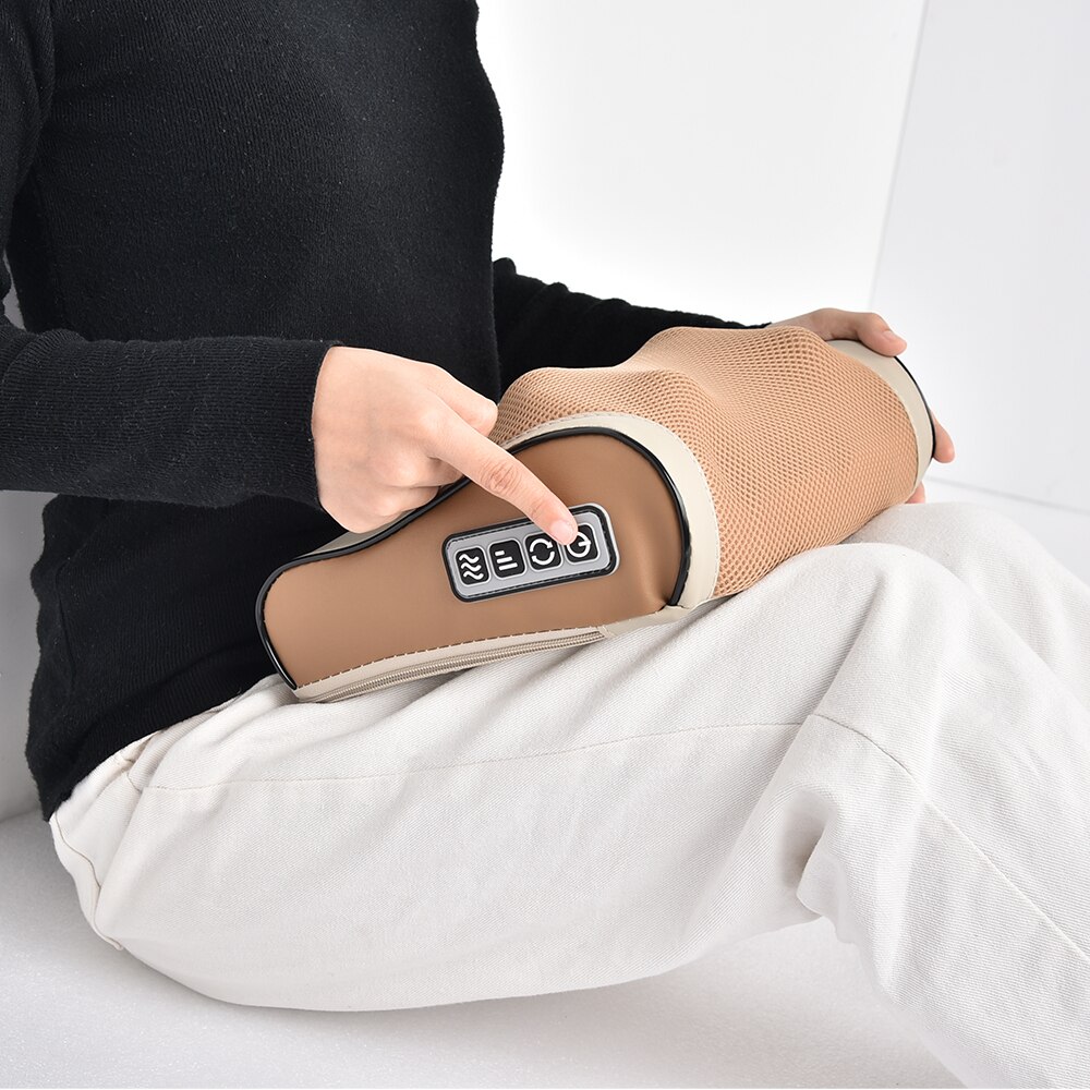 Almohada de masaje eléctrica con calefacción infrarroja, masajeador Shiatsu, dispositivo de terapia Cervical, herramientas de relajación