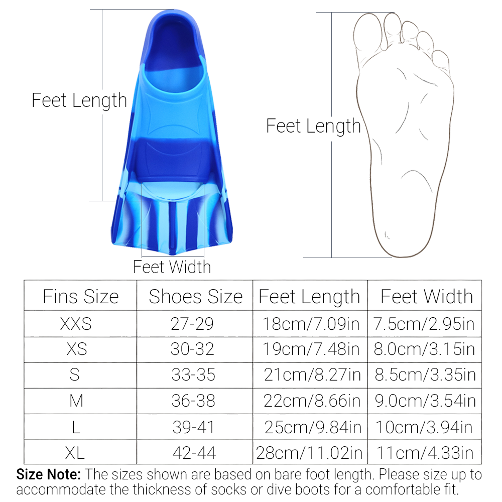 Silicone Fins Swim Training Snorkel Short Diving Flippers Frog Shoes Men Women Breaststroke Freesnorkel Swimming