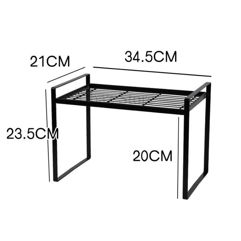 Kitchen Organizer Cabinet Layered Shelves Desktop Storage Cabinets Kitchen Gadget Supplies Storage Rack Spice Jar Cabinet Shelf: Black high small