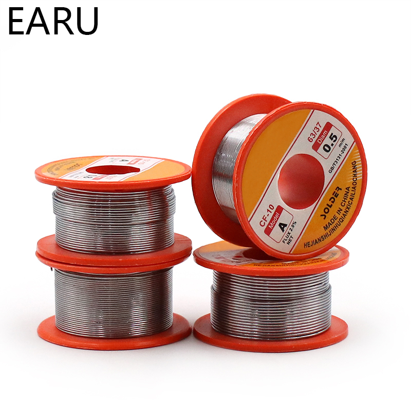 Rollo de hilo de estaño de 50g para soldar herramientas de soldadura de plomo, 0,3/0,4/0,5/0,6/0,8/1,0mm Diam 60/40 63/37