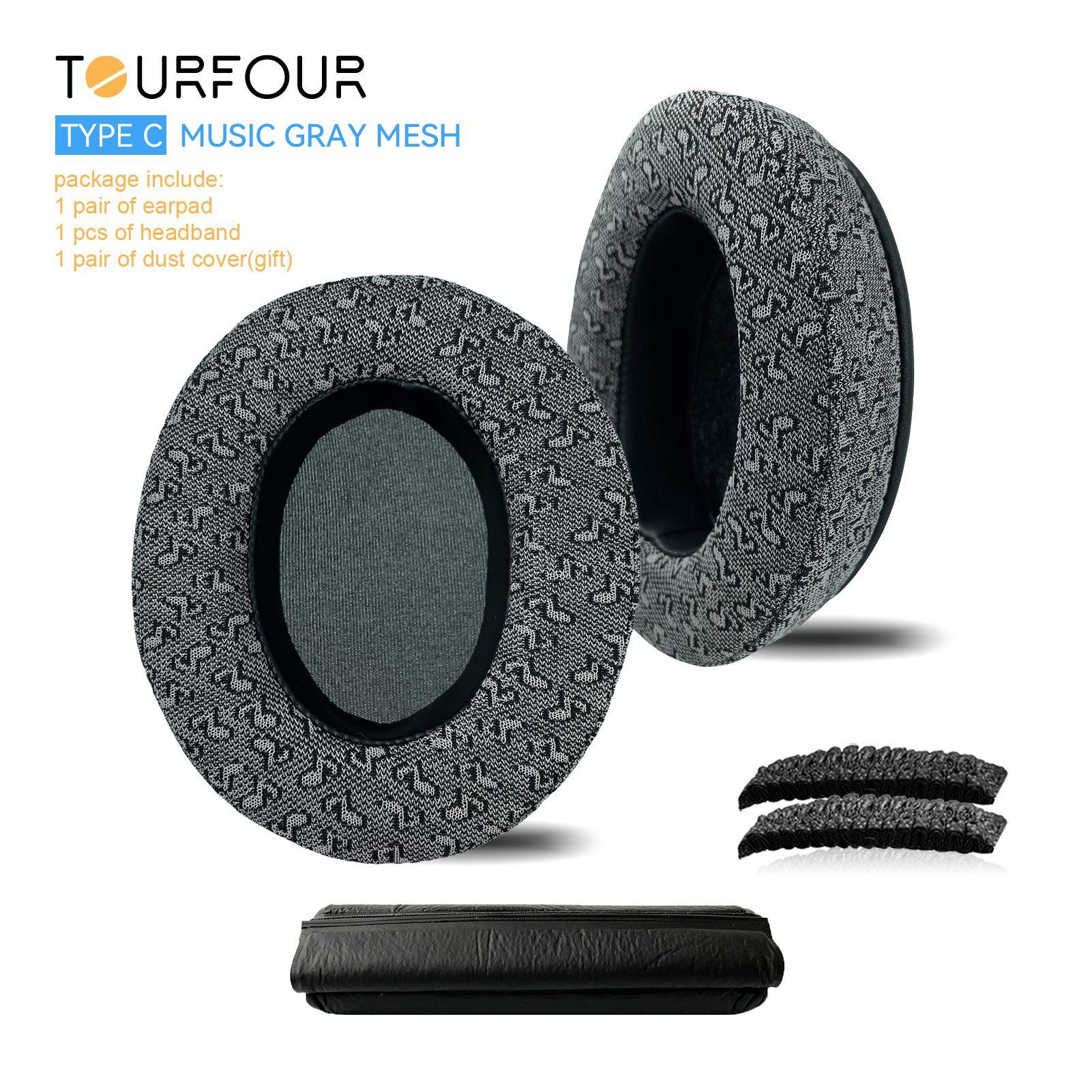 TOURFOUR Replacement Earpads for Sennheiser HD280 Pro Headphones Ear Cushion Cover Sleeve Earmuffs Headset Headband: Light Grey