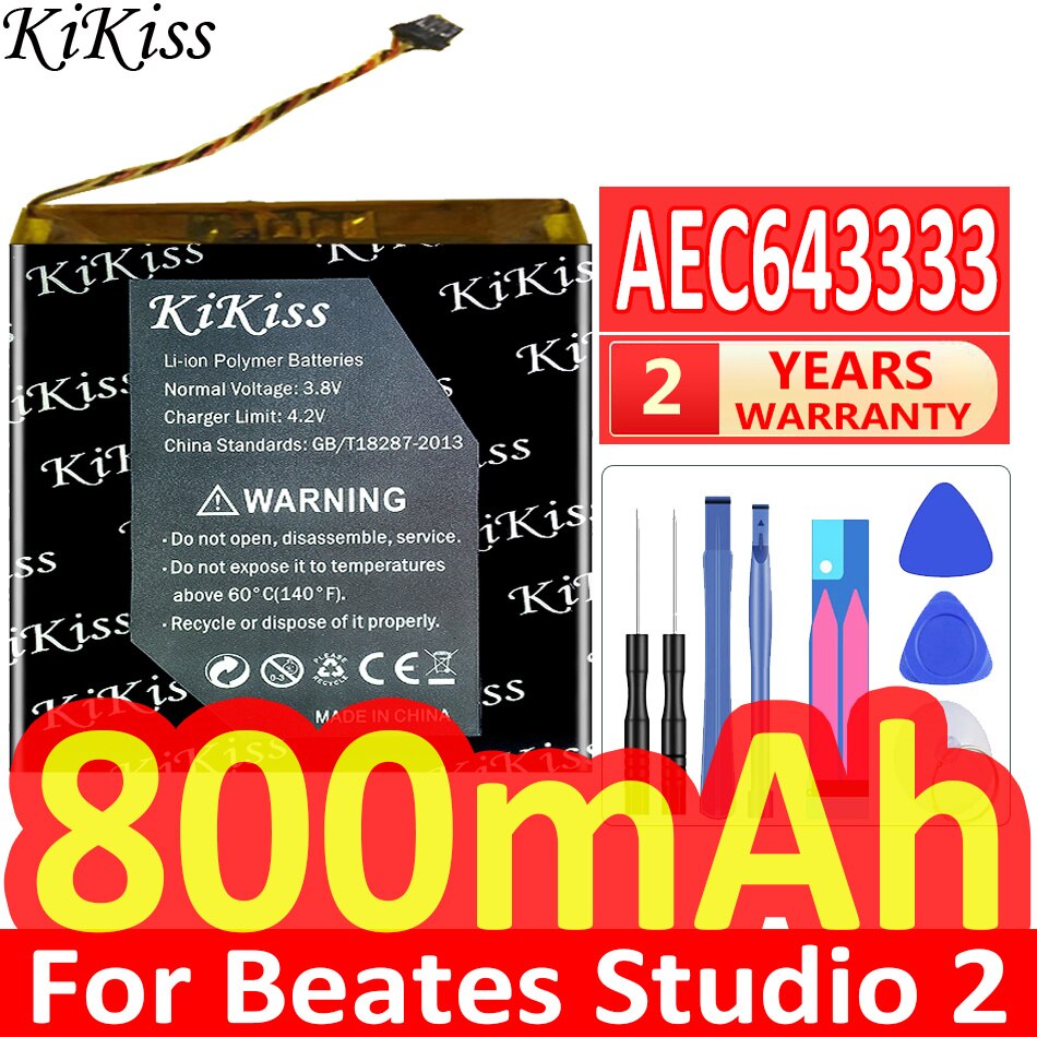 KiKiss Battery AEC353535 AEC643333 for Beats Solo 3.0 2 3 Wireless Bluetooth Headset Solo2 Solo3 Studio 2 2.0 3.7V PA-BT05