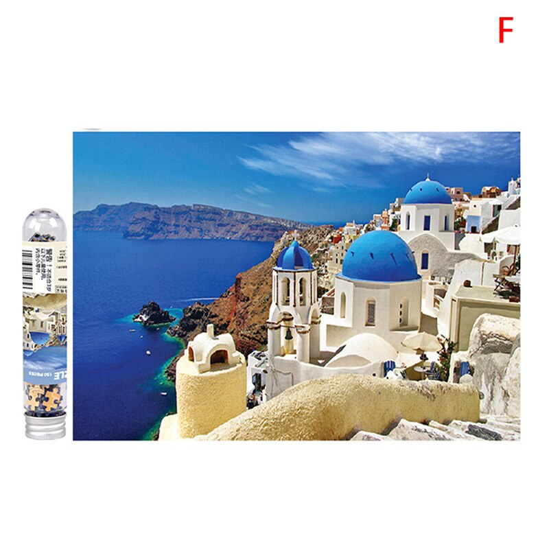 12 arten Puzzle Landschaft Öl Malerei Chinesische Malerei Jigsaw Mini Reagenzglas Paket Pädagogisches Spielzeug Für Erwachsene Und Kinder 150pcs: F