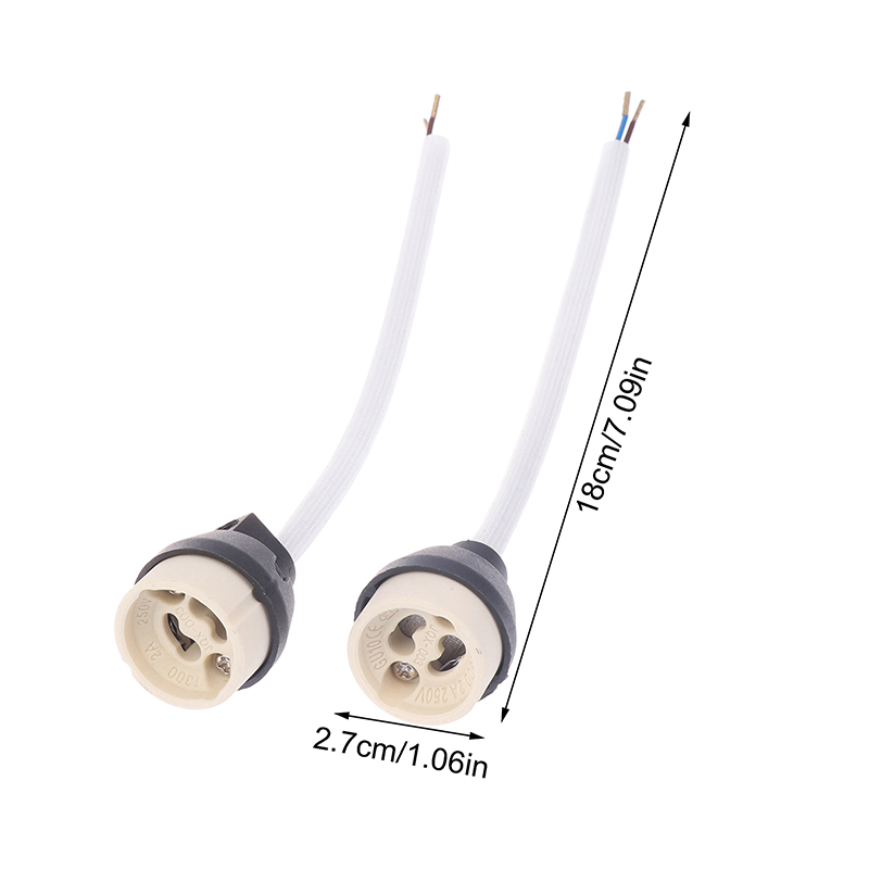 4 Stuks Gu10 Lamp Basis Keramische Lamphouder Socket Connector Adapter Draad Voor Led Lamp Stand Kroonluchter Halogeenleds Accessoire: Default Title