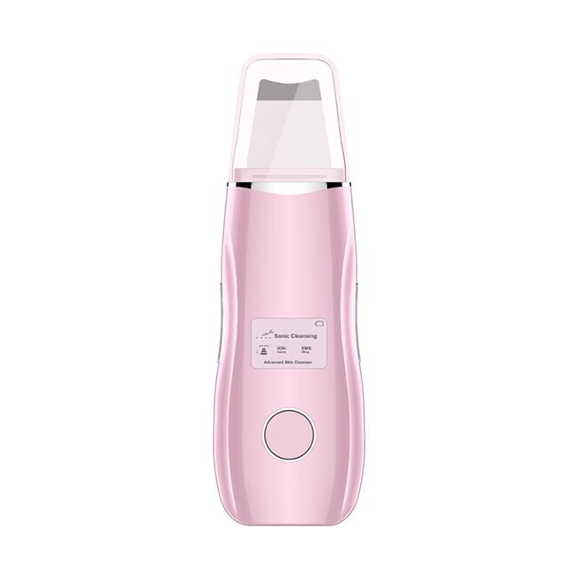Ultralyd hudscrubber eksfoliering ansikt hud peeling cleaner ems lifting stramming blackhead remover porer dyprensende verktøy: Rosa