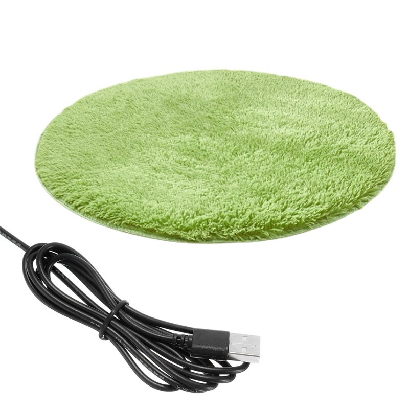 USB Pet Electric Blanket Plush Pad Blanket Electric Heated Pad Sleeping Bed ​Suitable for small size dogs, and cats: Green