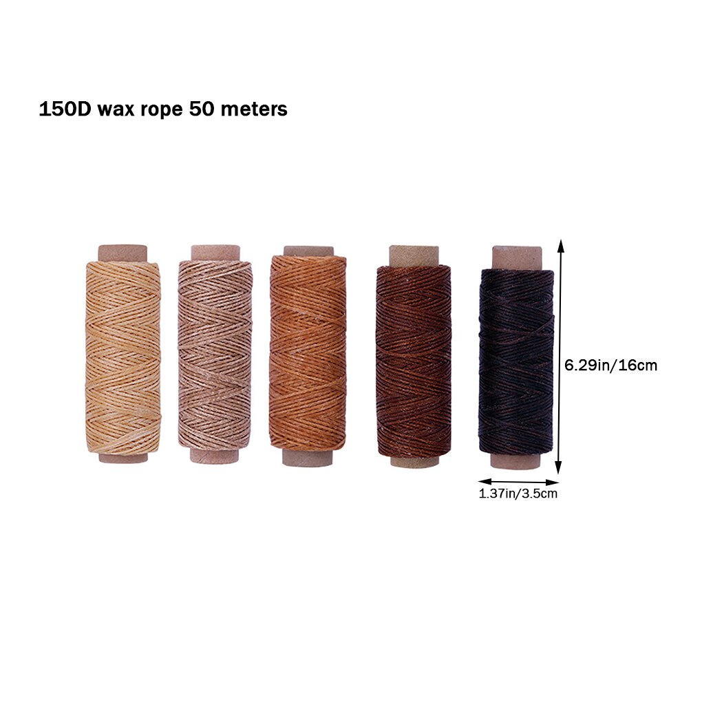 150D 50M Handgemaakte Wax String Sew Wax Lijn Leer Naaien Waxed Thread Cord Voor Leer Craft Diy 10 Kleuren naaigaren