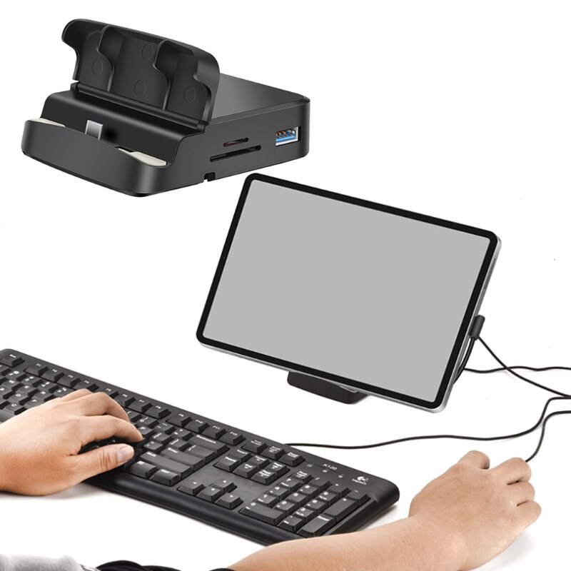 Multifunktionale 8-in-1 Typ C HDMI-kompatibel USB SD/TF Karte Docking Station Handy Stand für Handy und Tablet